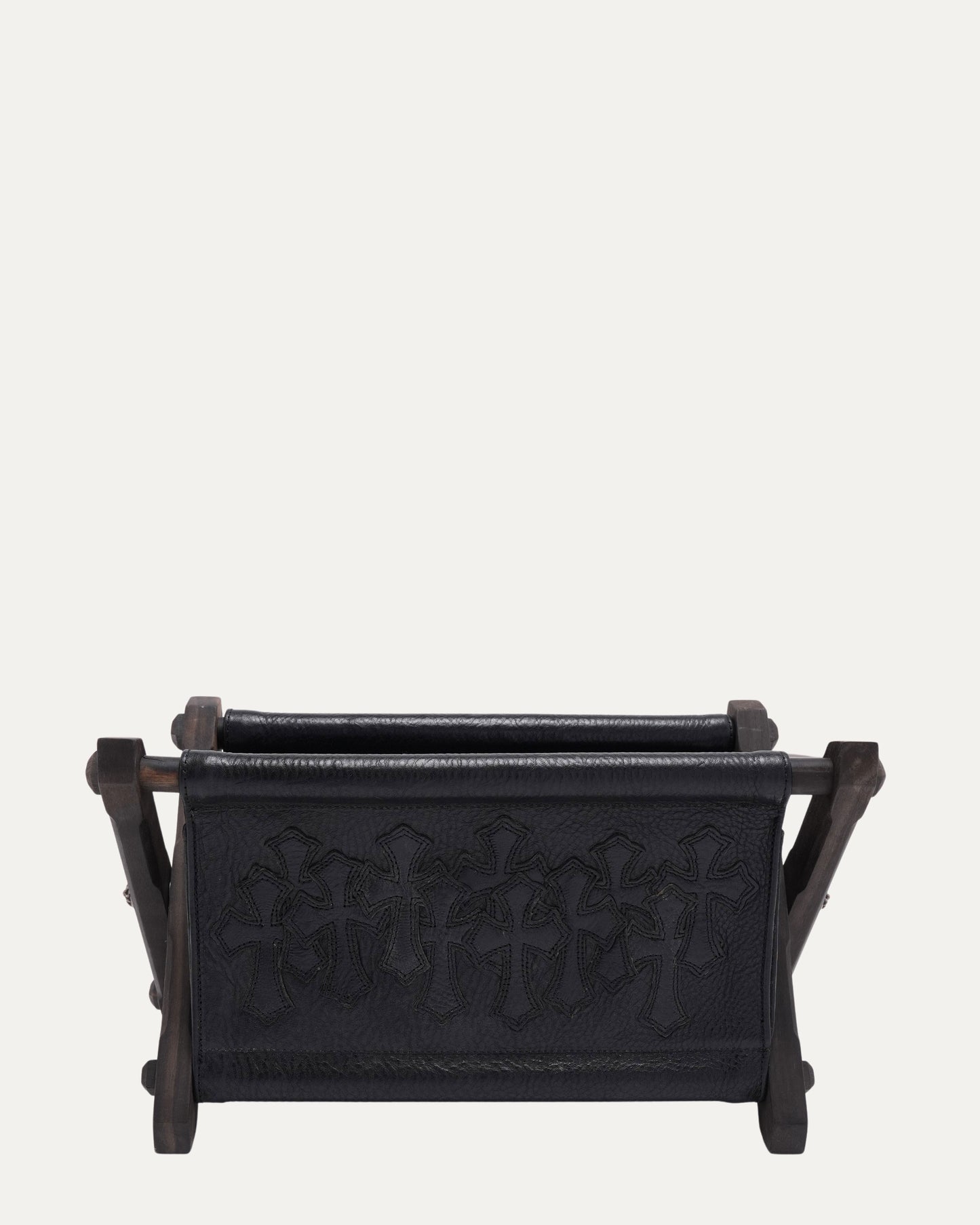 Leather Cross Patch Remote Control Holder
