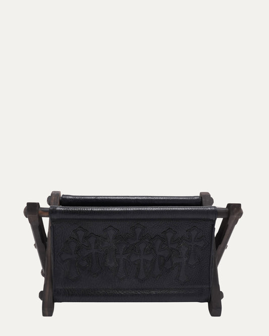 Leather Cross Patch Remote Control Holder