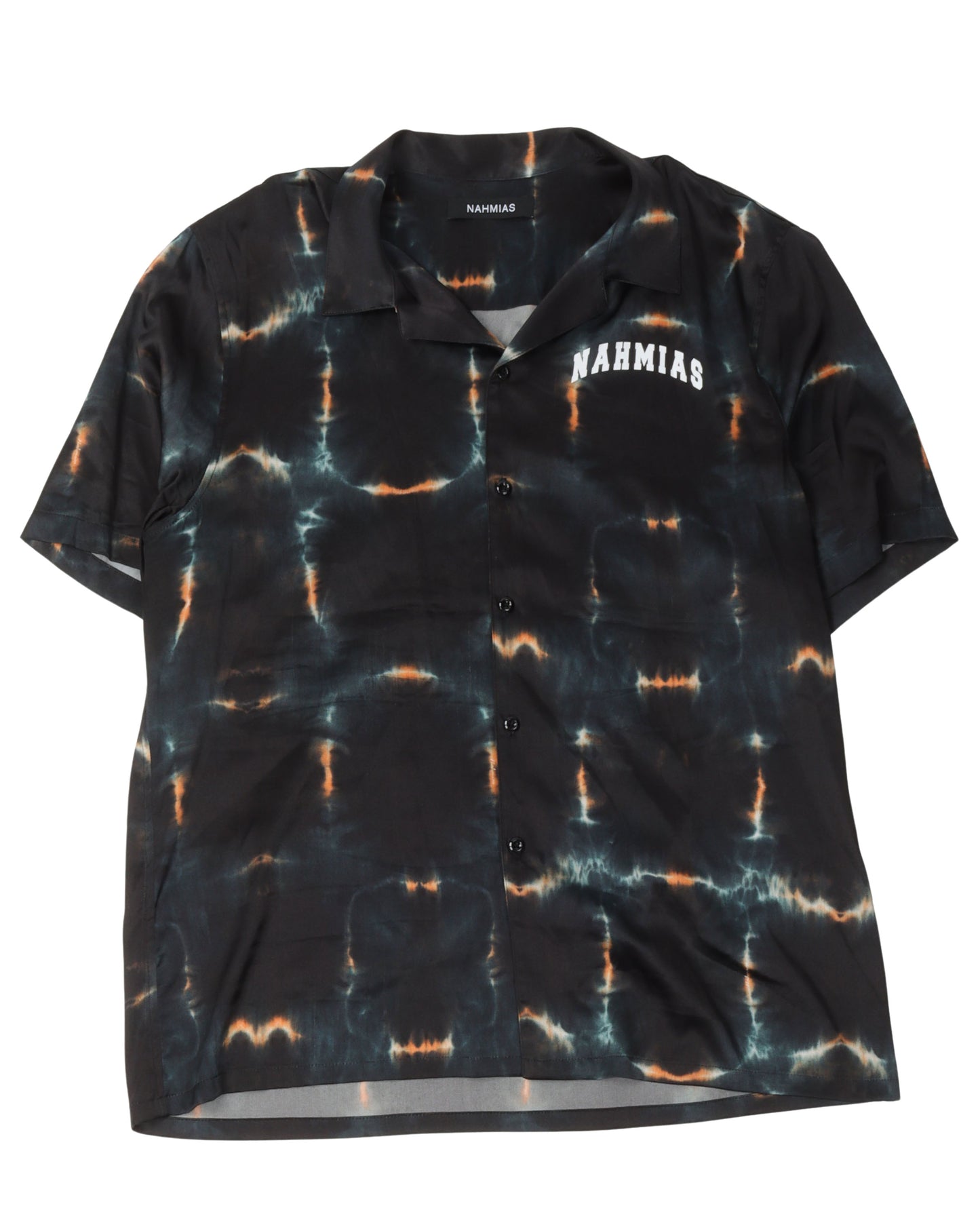Tie Dye Silk Button Down Shirt