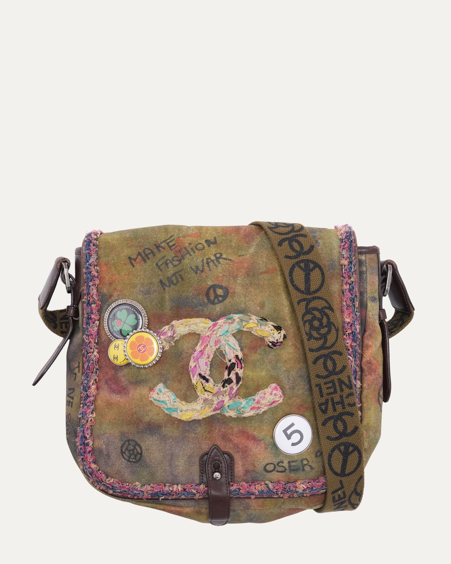 Washed Toile Graffiti On The Pavements Small Messenger Bag