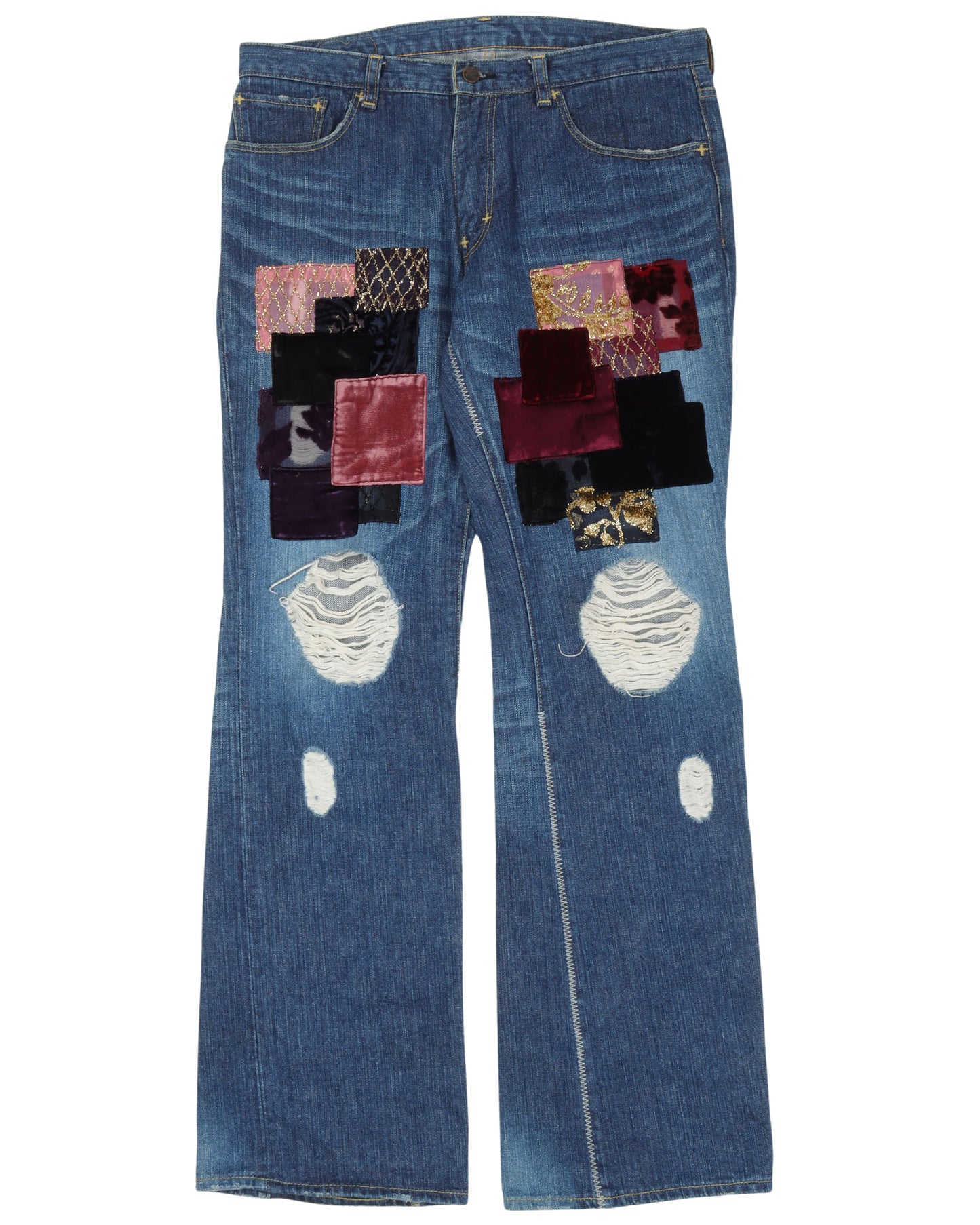 Velvet Patched Jeans