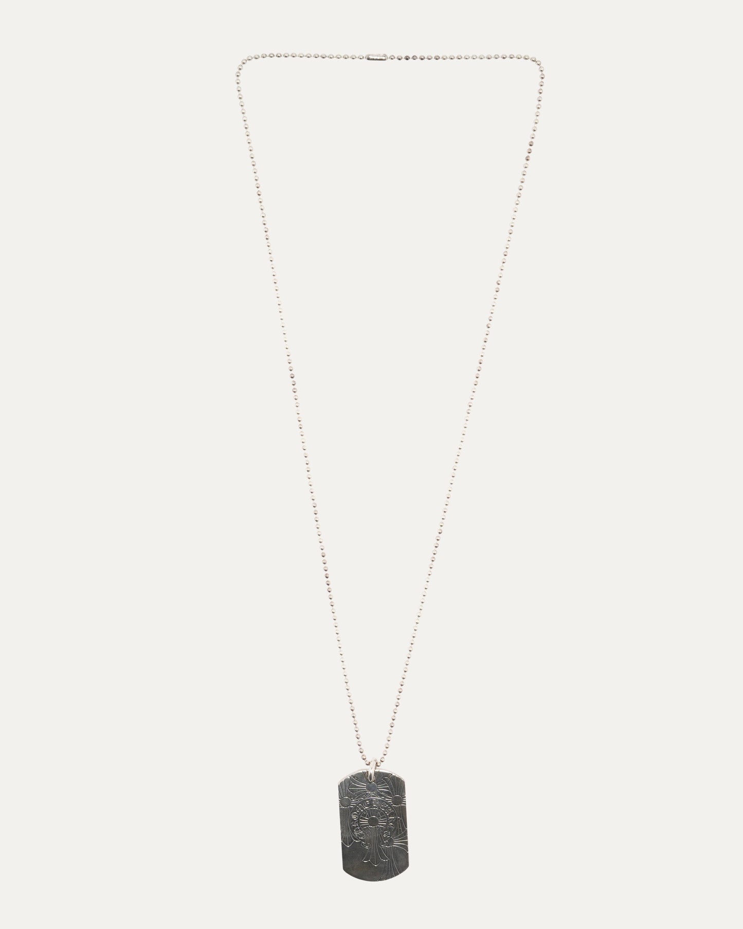 Cemetery Cross Dog Tag with Ball Chain