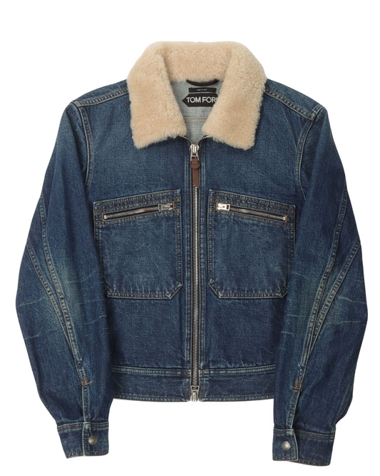 Shearling Denim Jacket
