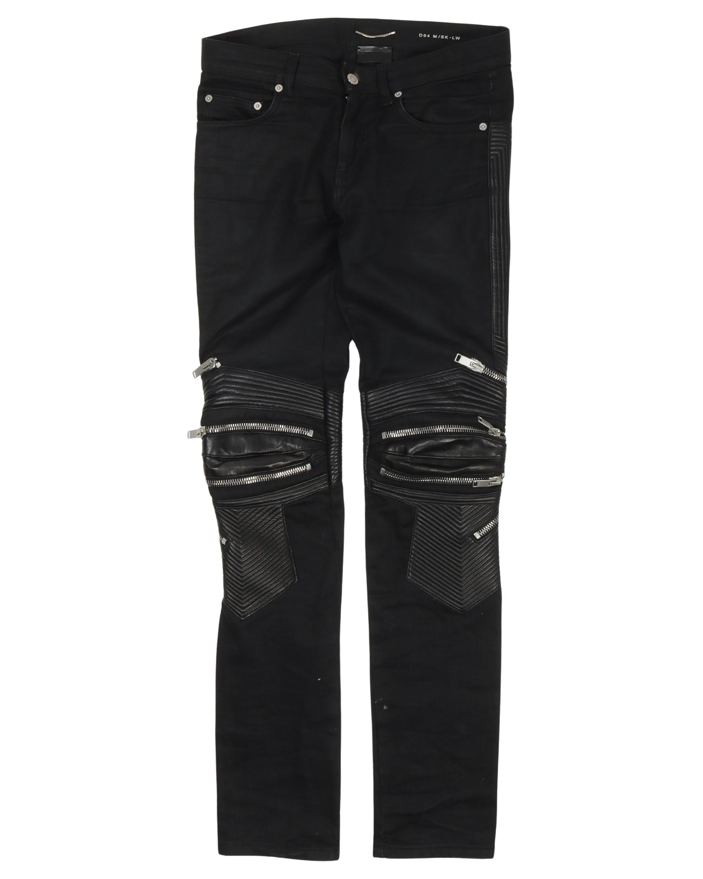 Leather Biker Jeans