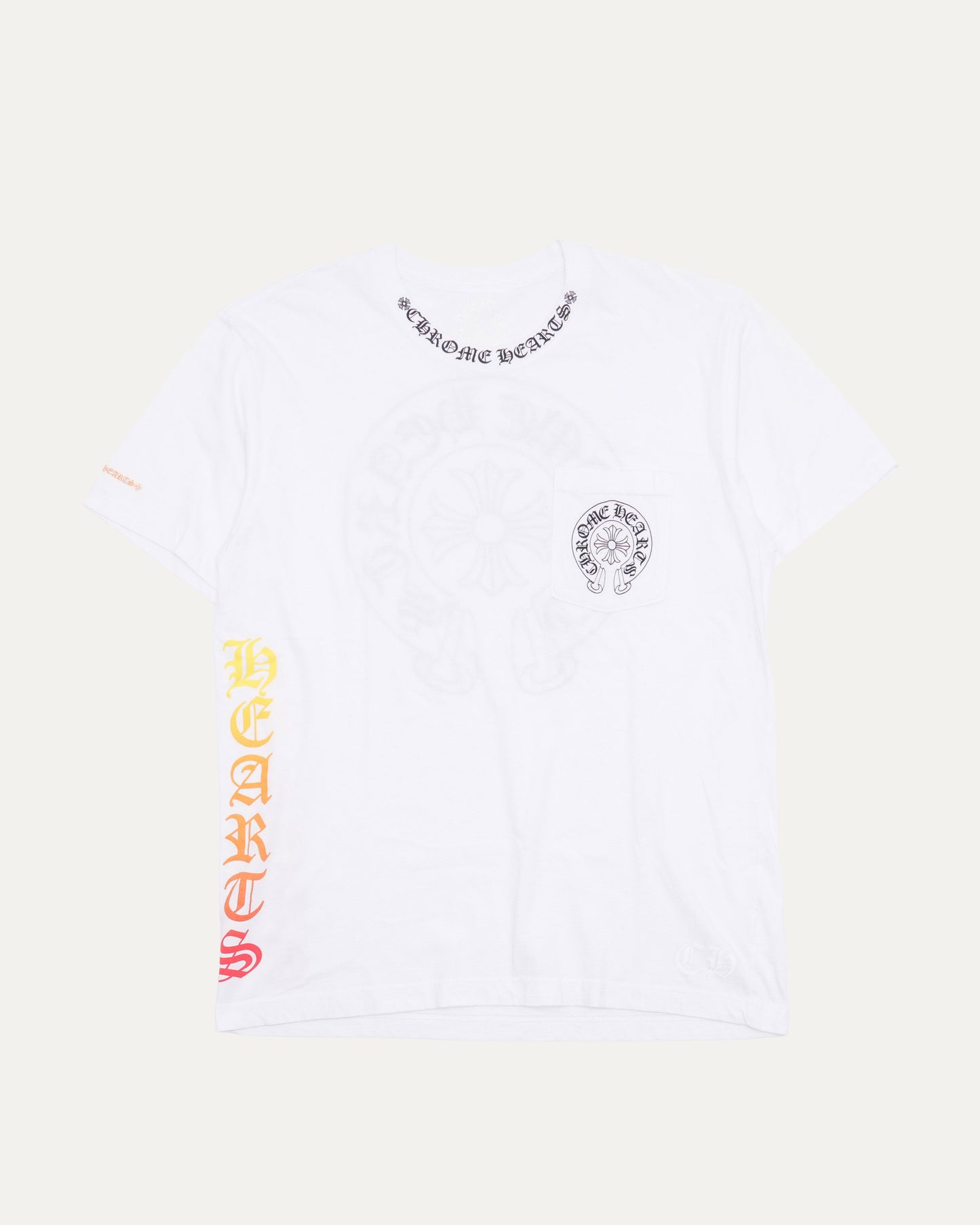 Gradient Neck Logo Pocket T-Shirt