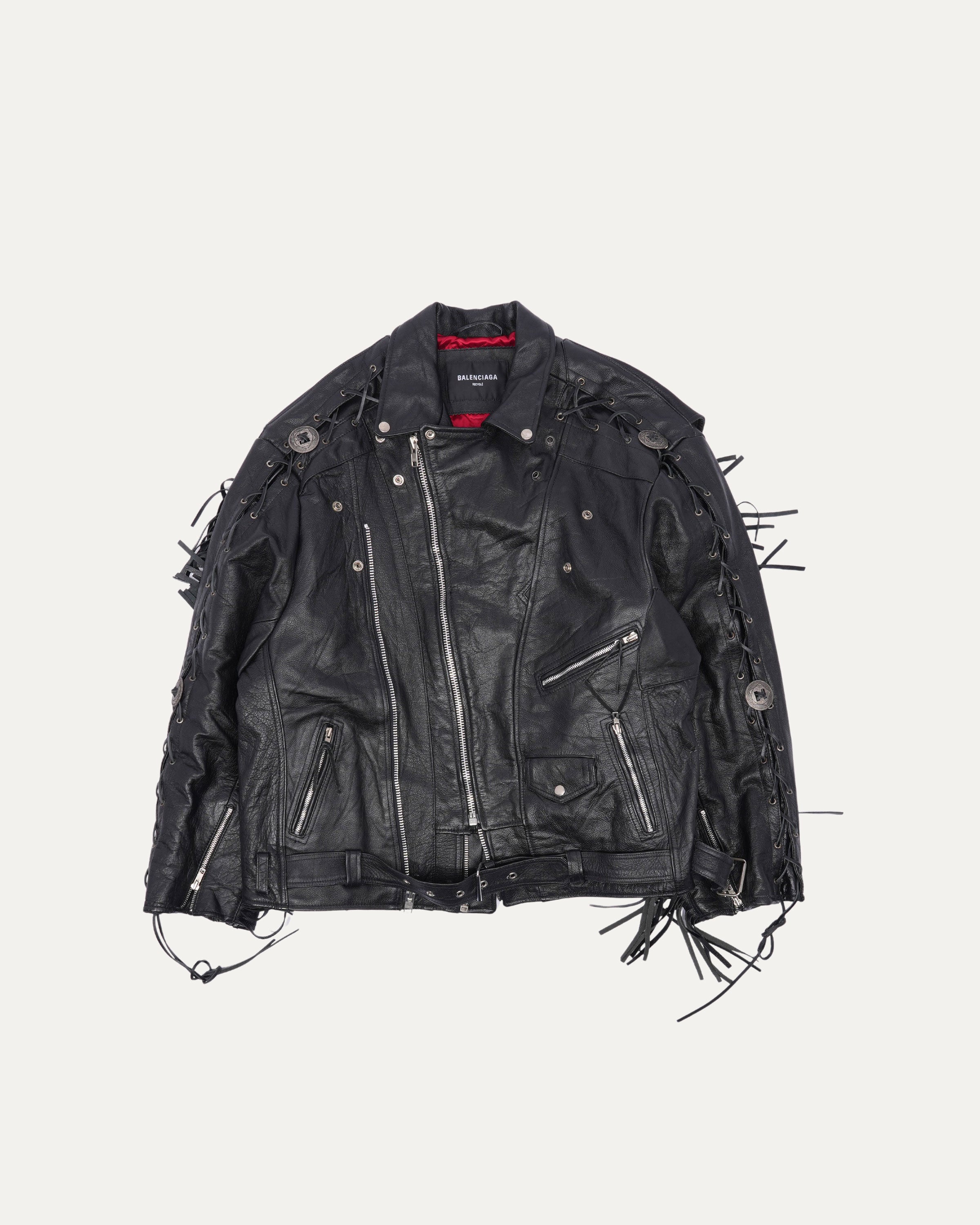 BALENCIAGA Upcycle Oversize Biker Jacket - Main Image