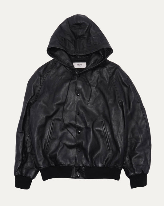 Hooded Leather Jacket