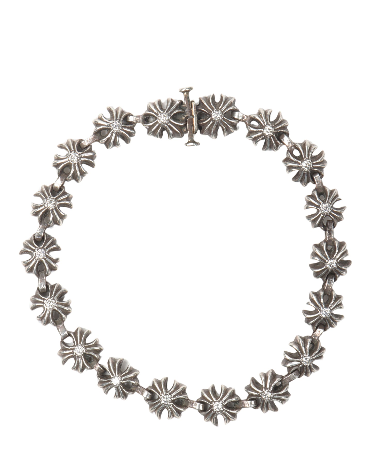 Tiny Plus Cross Diamond Bracelet