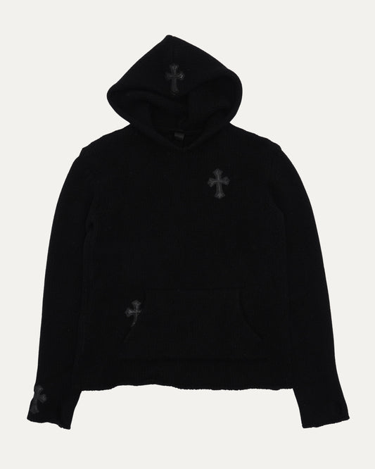 Cross Patch Hooded Sweater