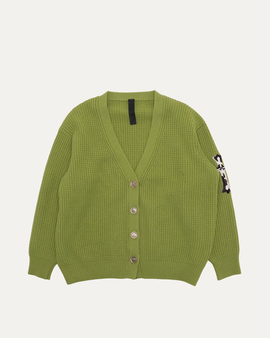 Cashmere Cross Patch Hit & Run Cardigan Sweater
