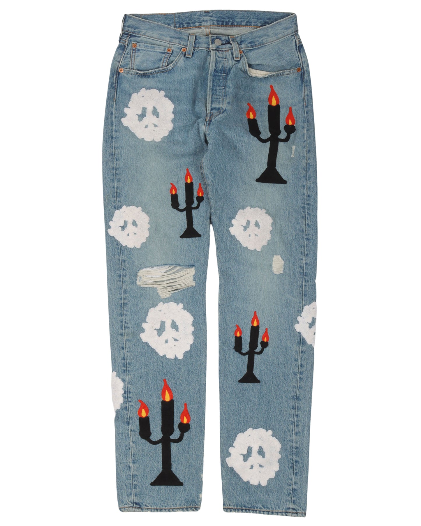 Virgil Abloh Embroidered Levi's Jeans