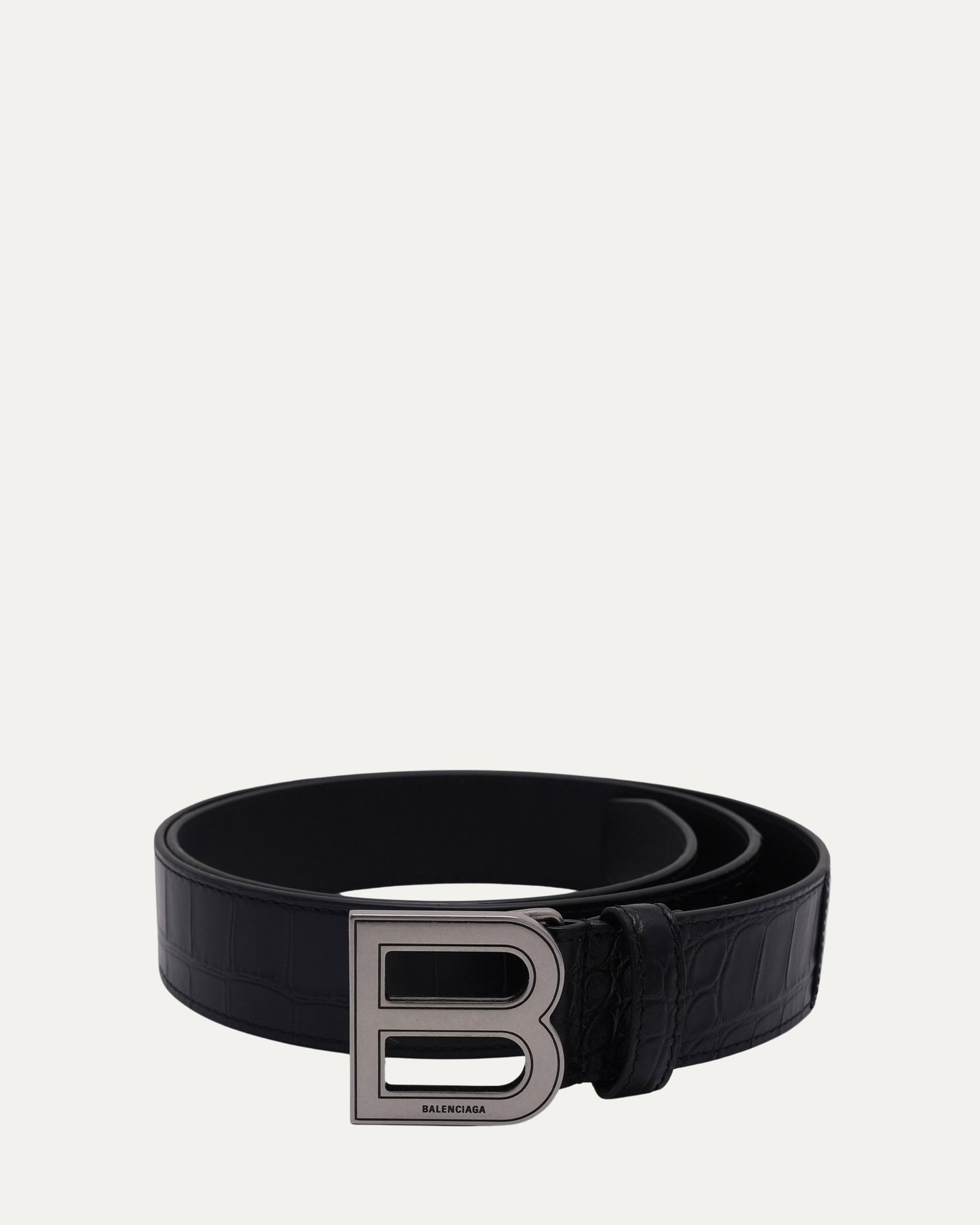 Crocodile Embossed Single B Belt