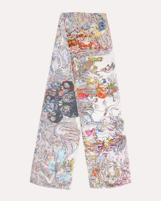 "In the Land of the Dead, Stepping on the Tail of a Rainbow" Silk Scarf