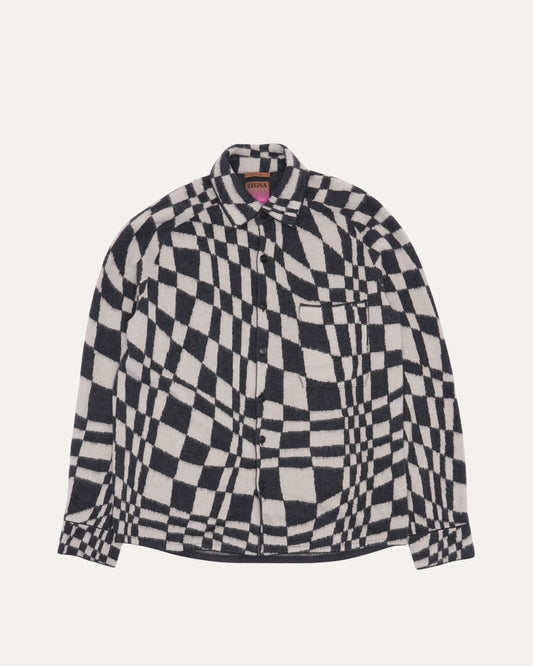 Zegna Checkered Cardigan Sweater