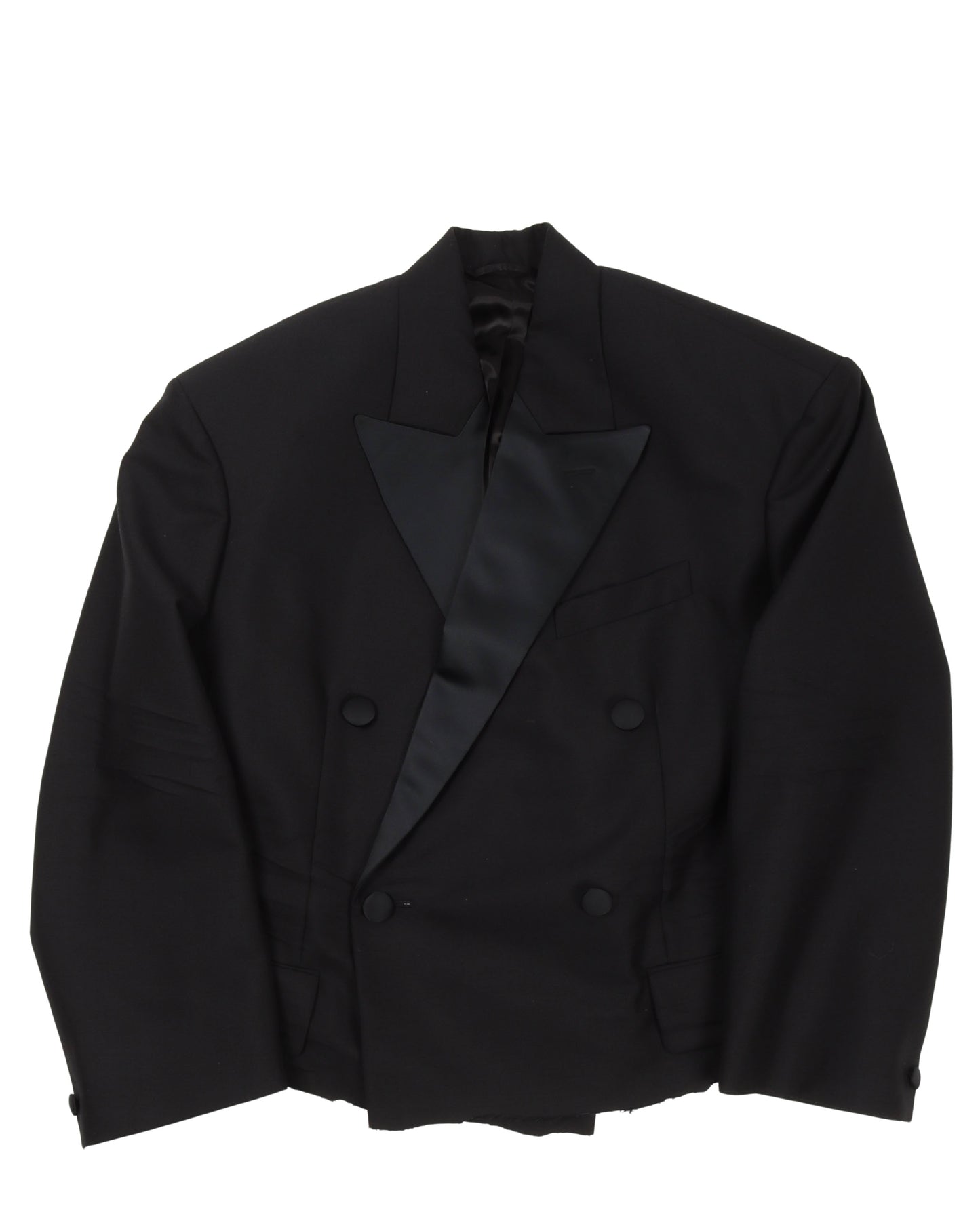 Eveningwear Raw Hem Tuxedo Blazer
