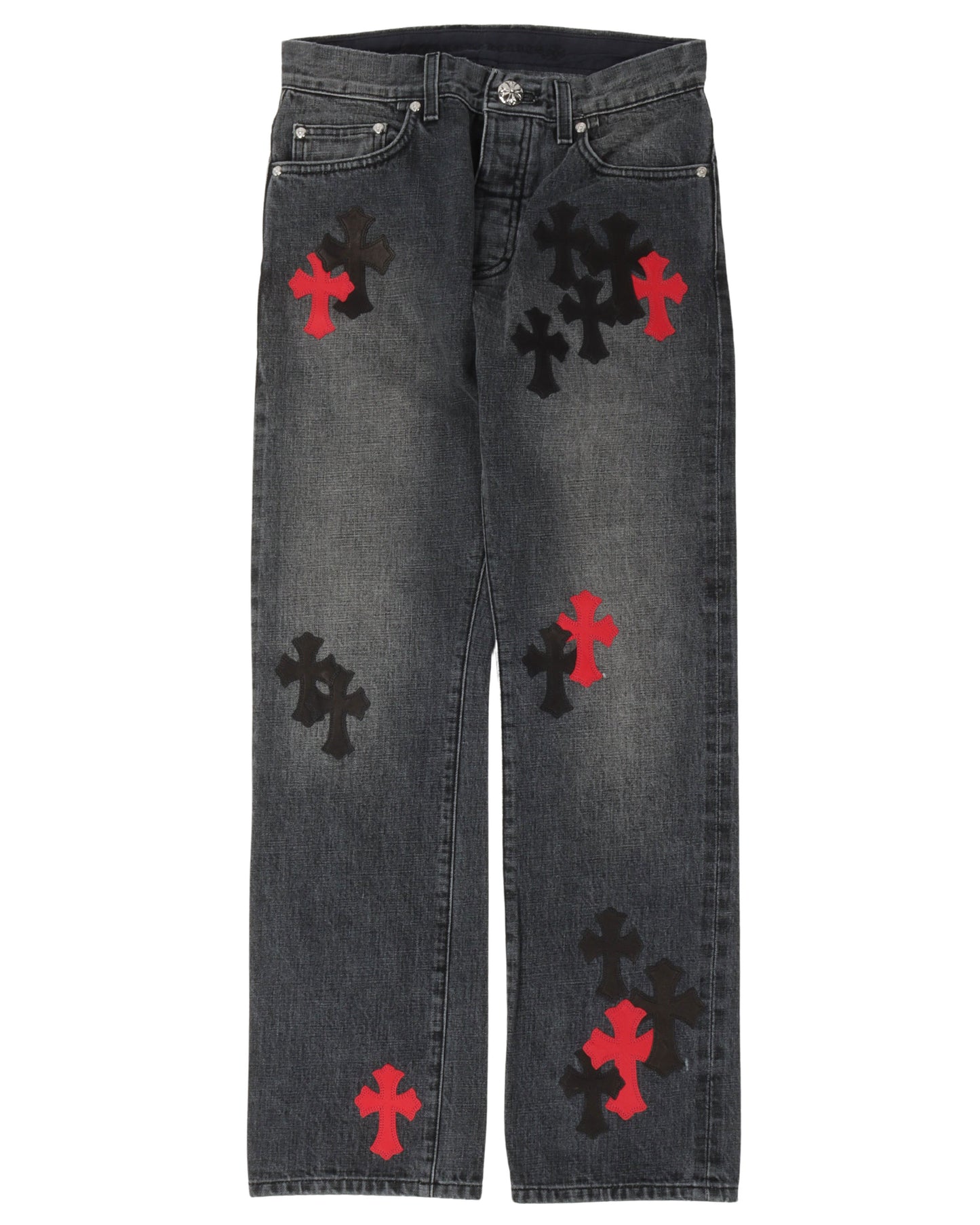Multicolor Cross Patch Jeans
