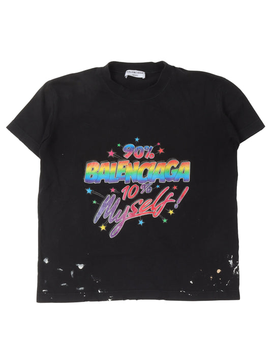 90% Balenciaga 10% Myself Shrunken T-Shirt