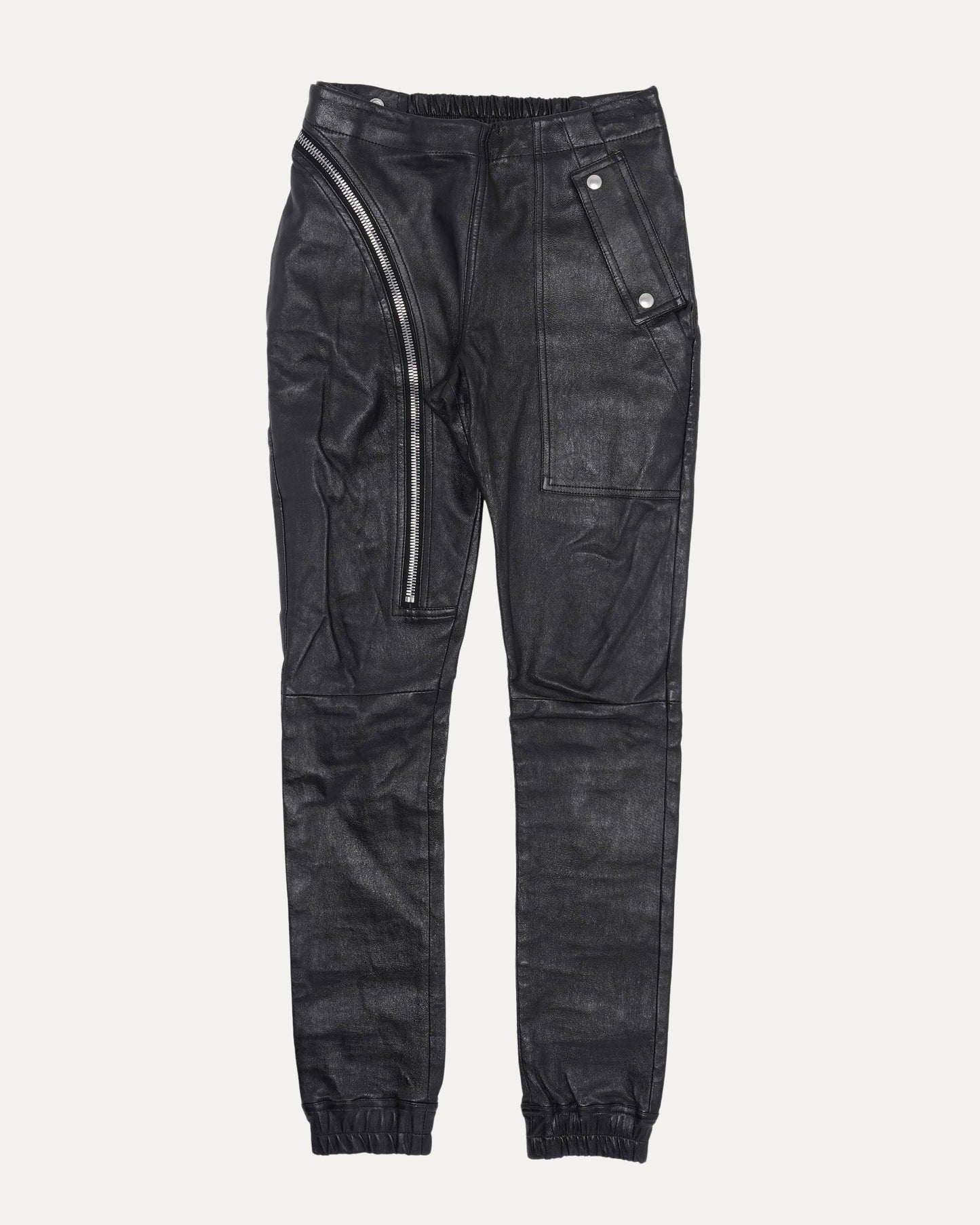 AW19 LARRY Aircut Leather Pants