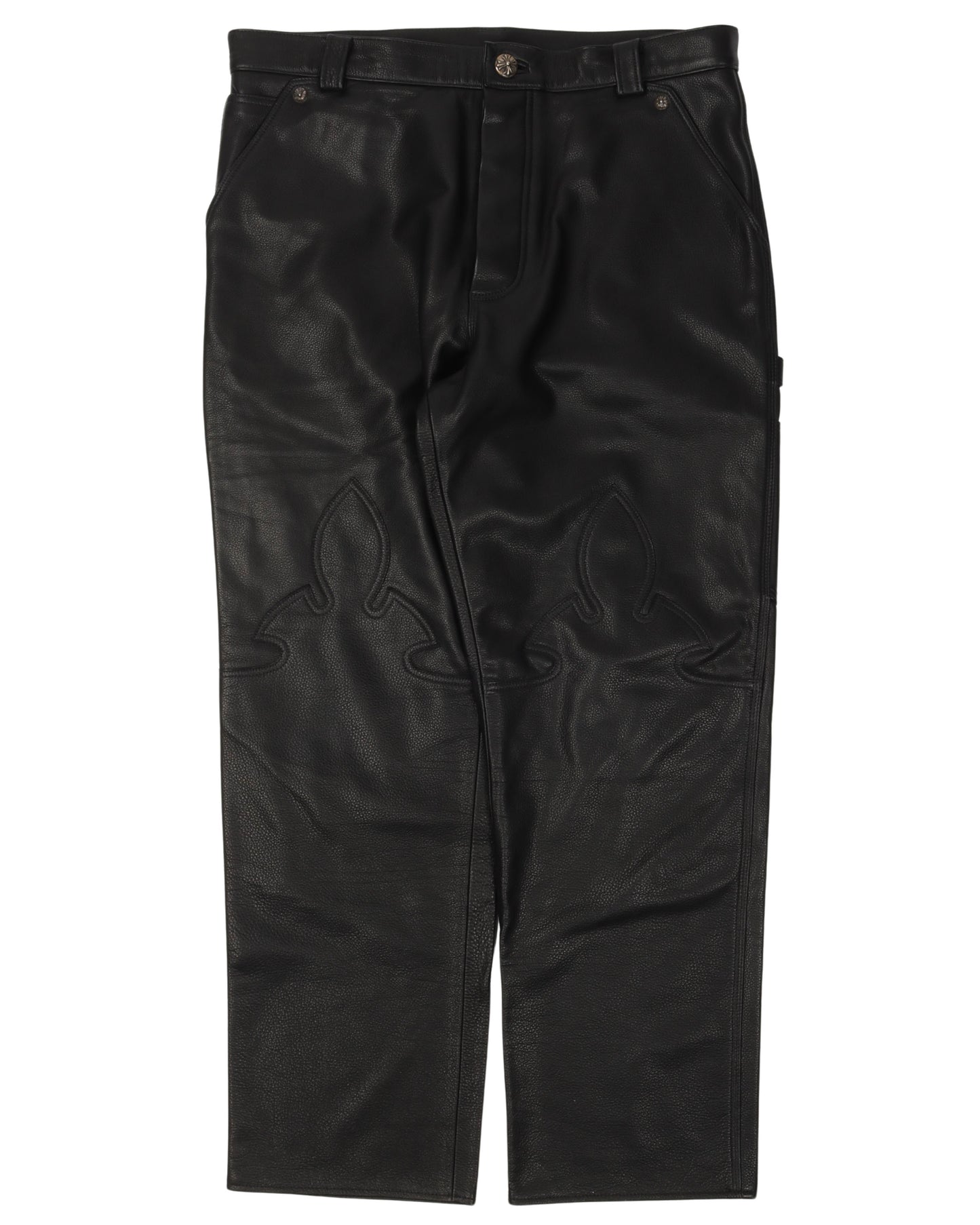Fleur Knee Cow Leather Pants
