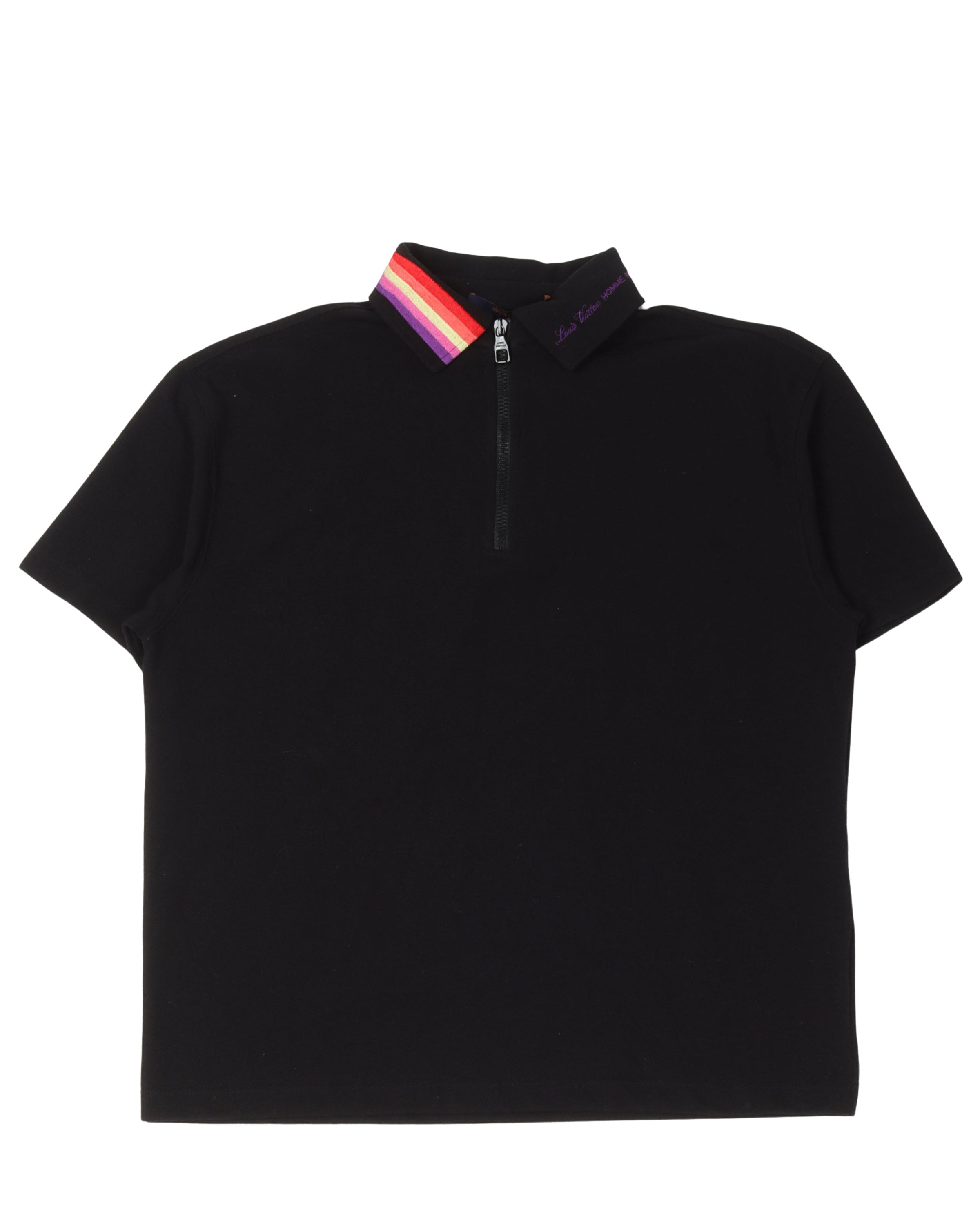 Louis Vuitton Rainbow Collar Half-Zip Polo - White Polos, Clothing -  LOU240772
