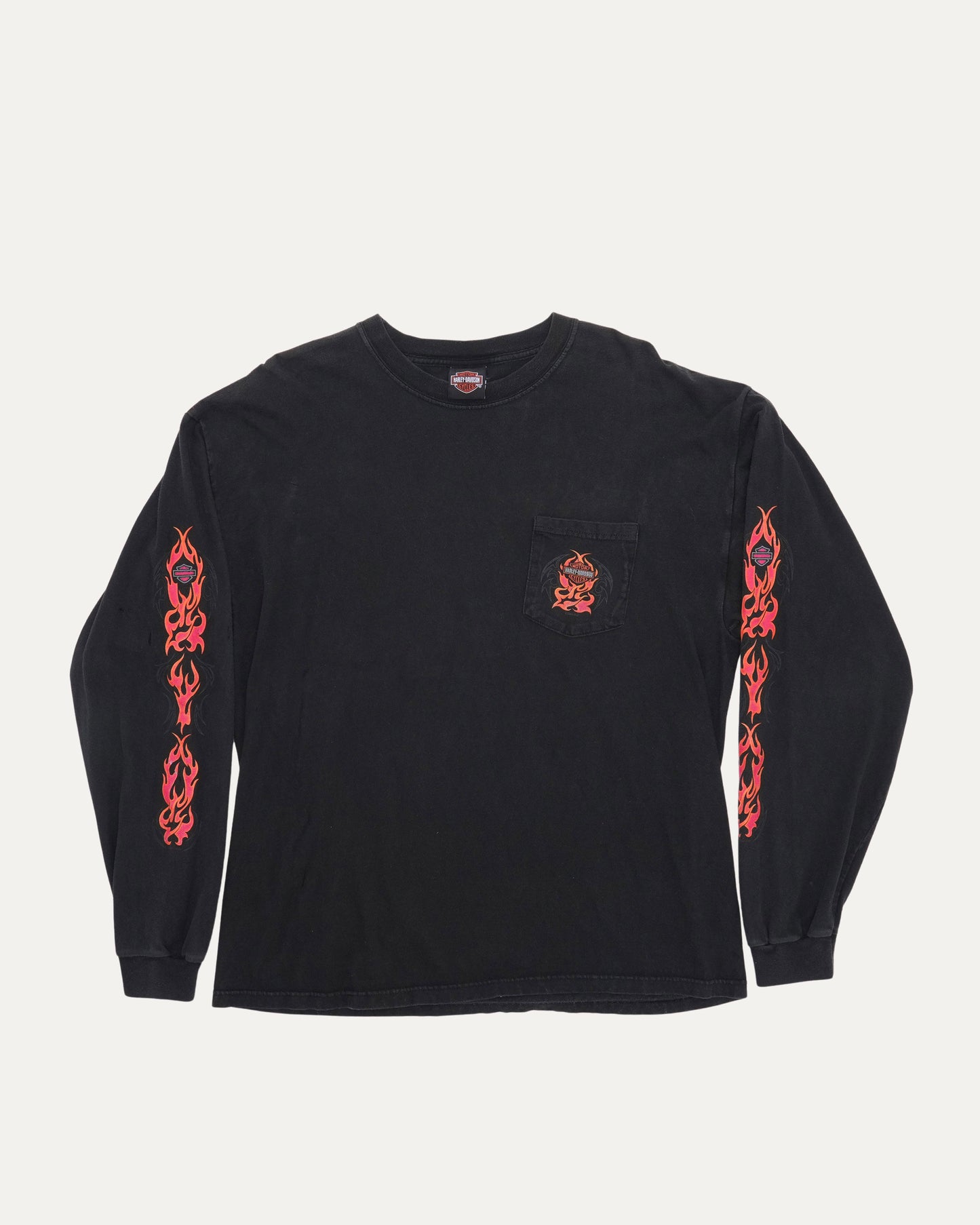 Harley Davidson Fort Wayne, Indiana Long Sleeve Pocket T-Shirt