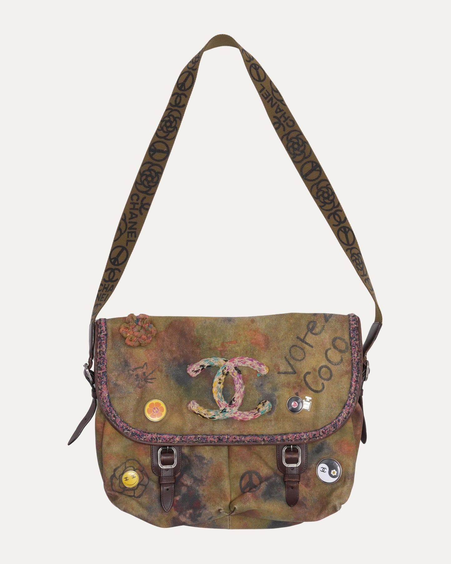 Washed Toile Graffiti On The Pavements Small Messenger Bag