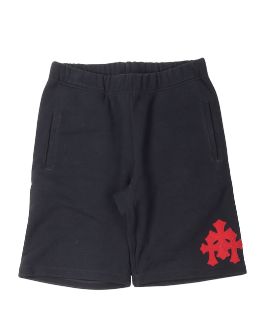 Paper Jam Cemetery Cross Patch Sweatshorts