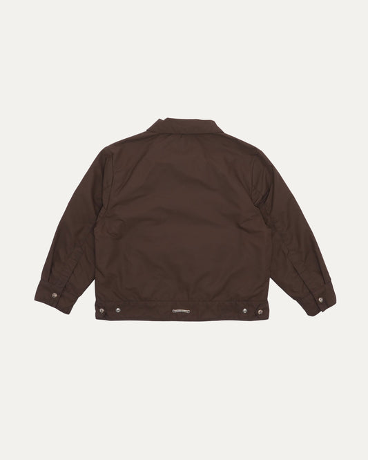 Cross Patch Cropped Nylon Work Jacket