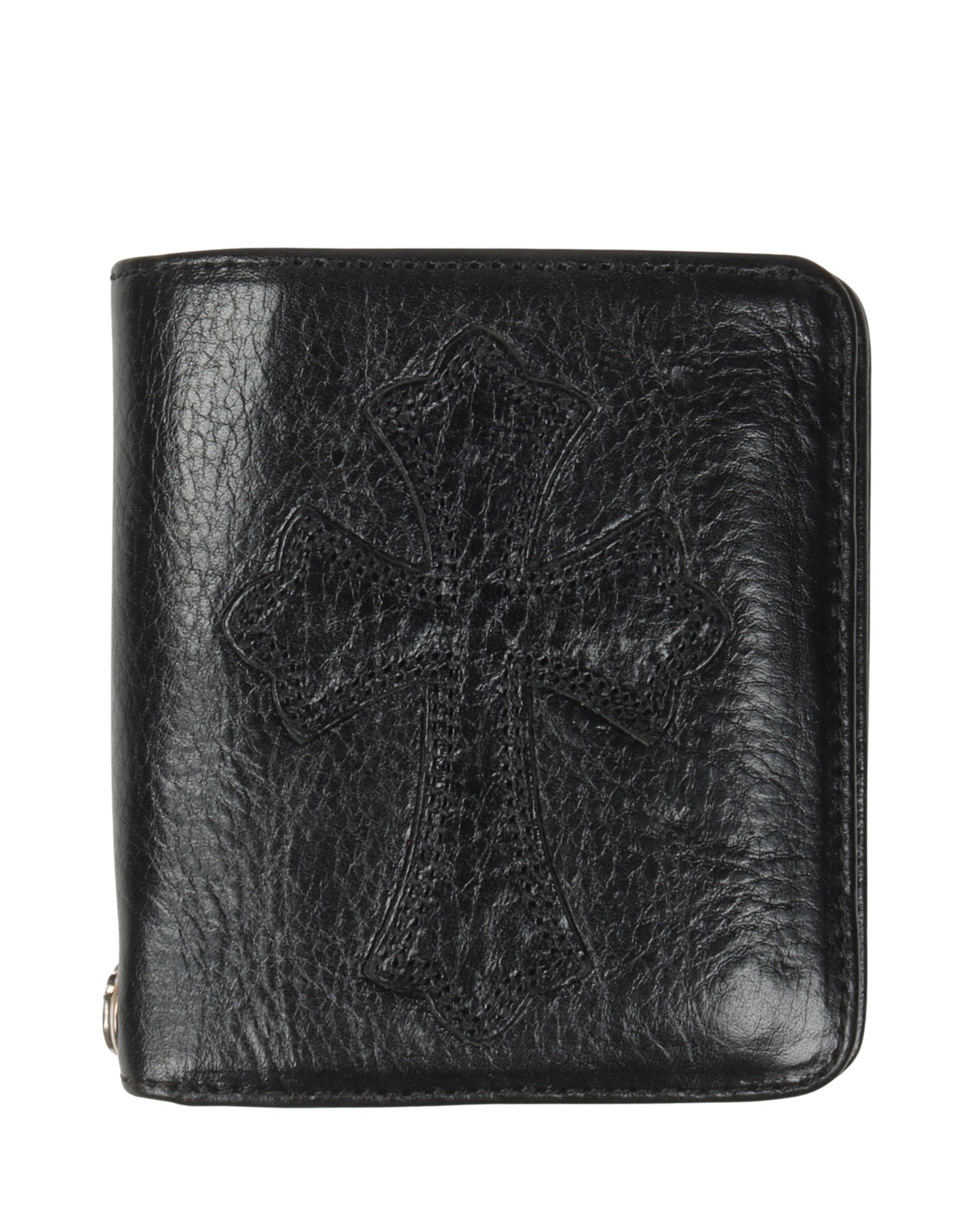 Leather Cross Patch Bifold Wallet