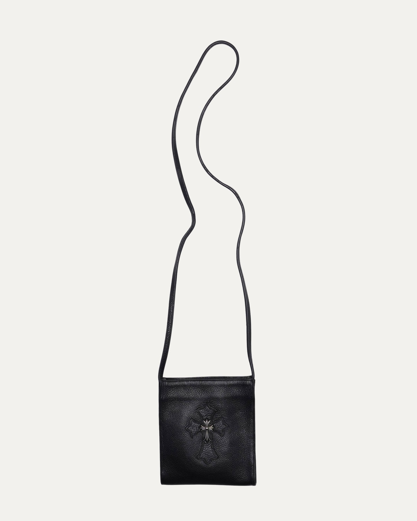 Cross Embellished Cross Patch Crossbody Pouch