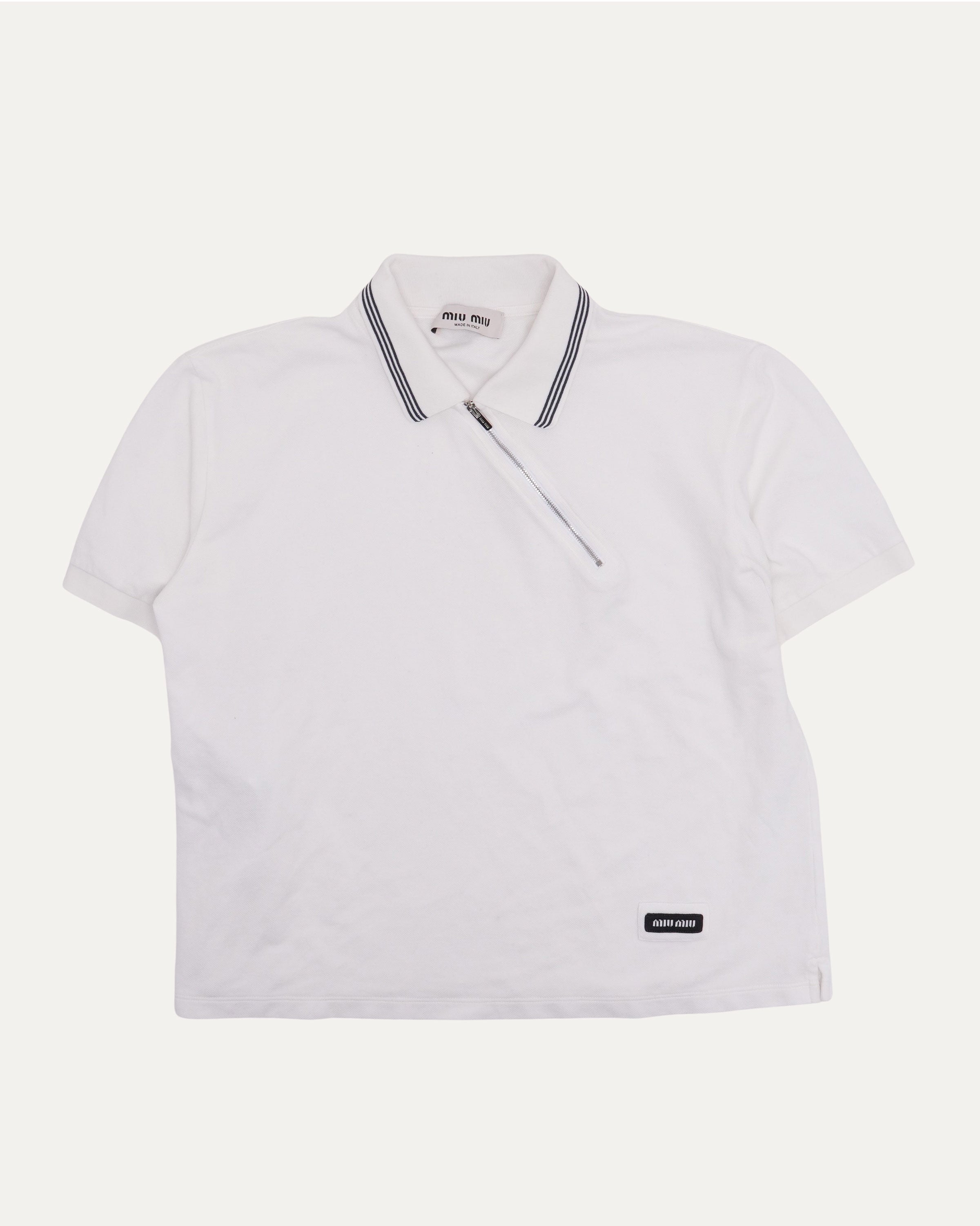 Miu Miu Diagonal Zipper Polo – Justin Reed