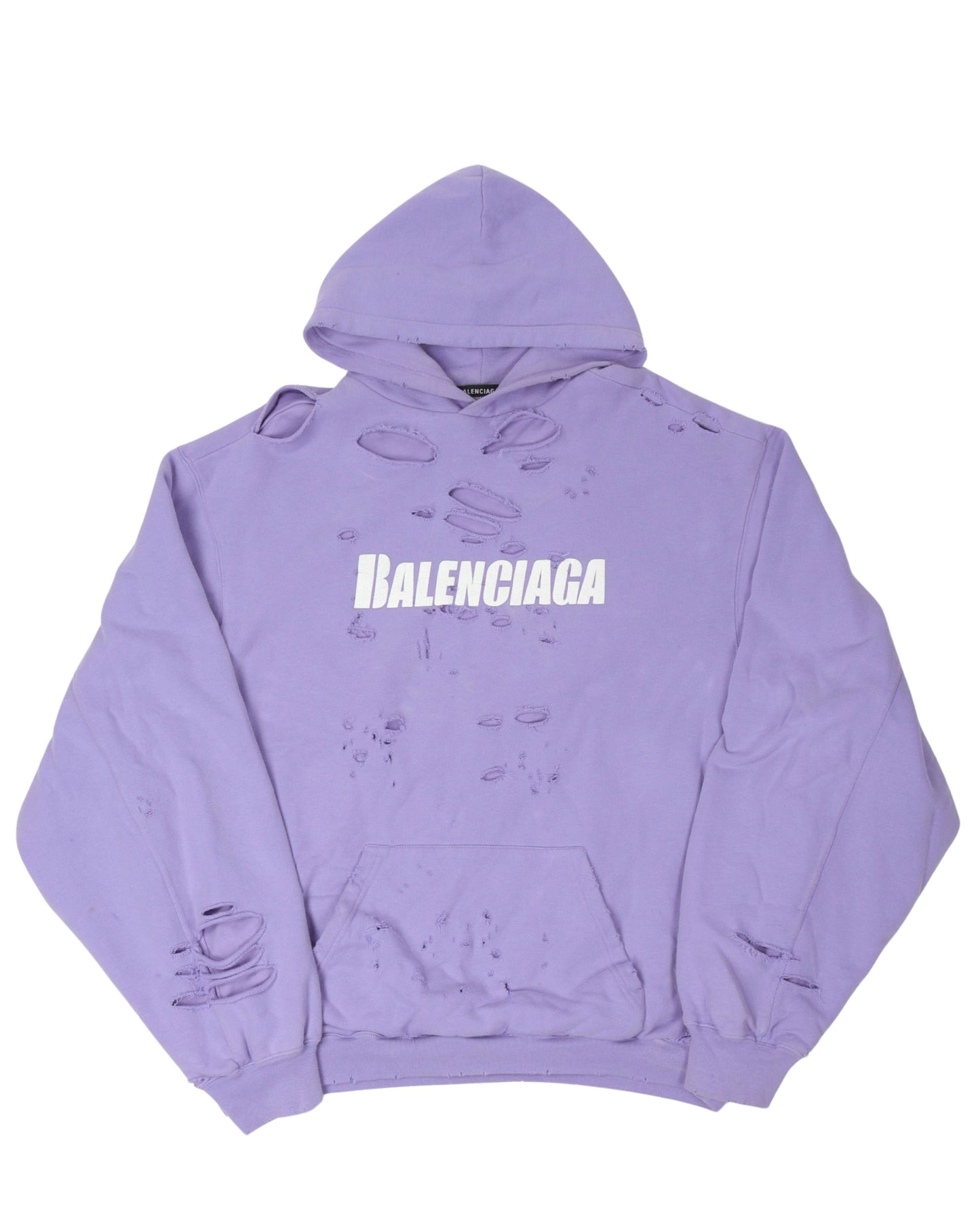 Oversized Distressed Hoodie