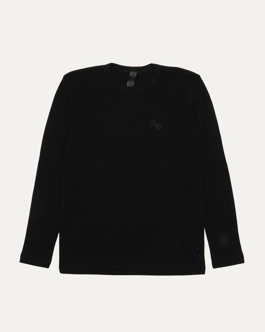 Embroidered Thermal Long Sleeve T-Shirt
