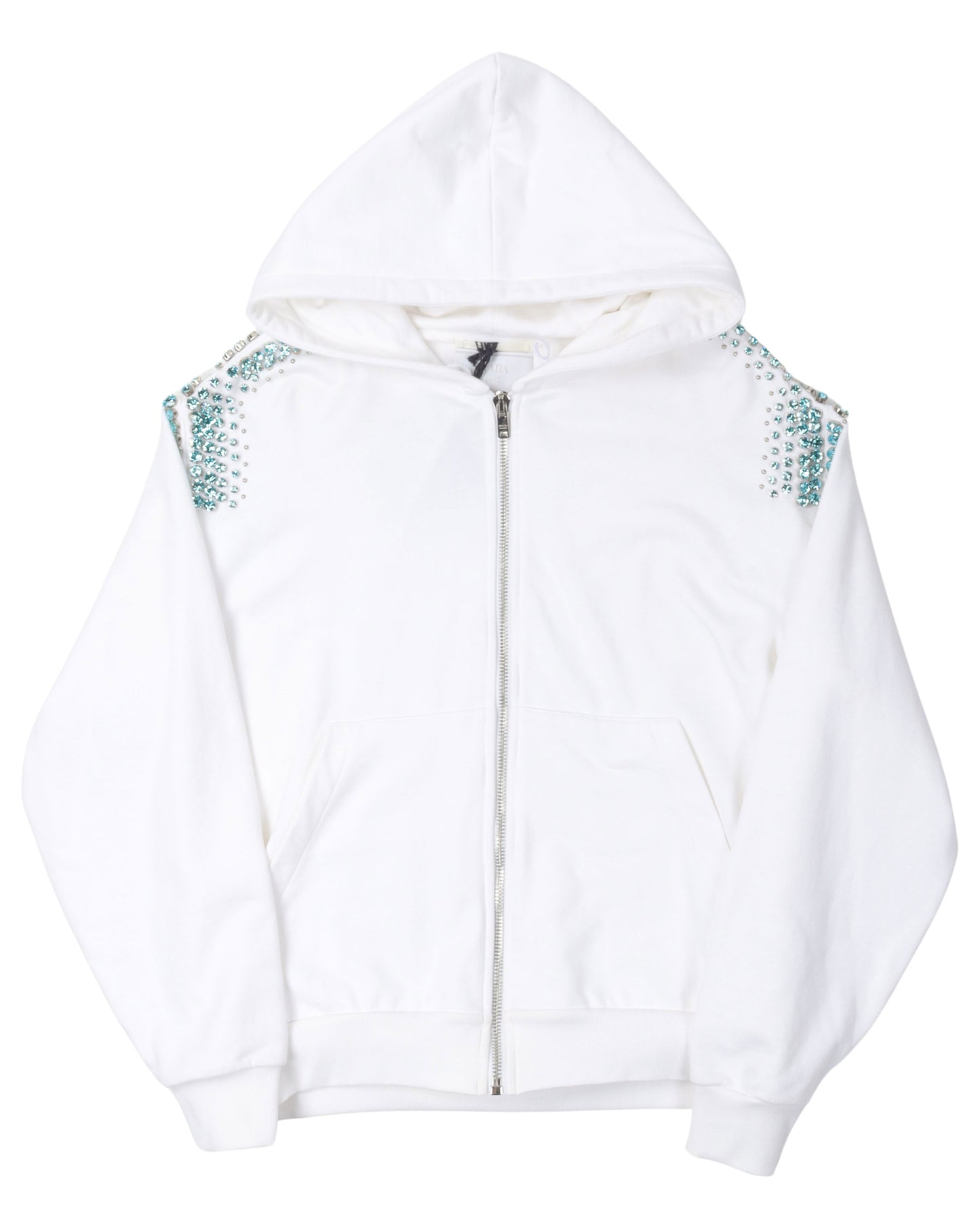 Runway Crystal Zip Up Hoodie