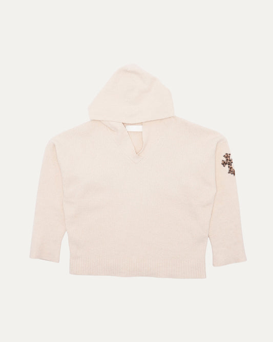 Cross Patch Hooded Sweater