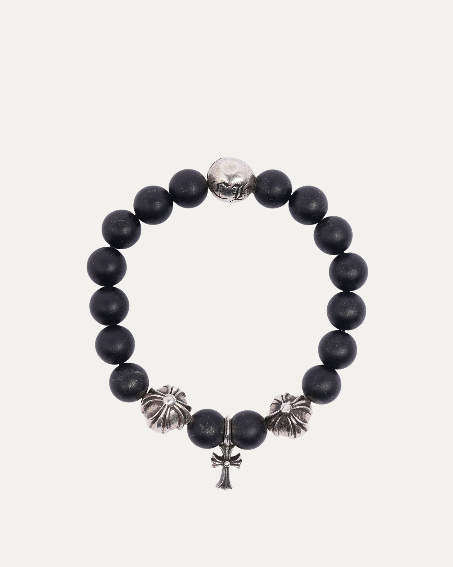 Cross Charm Bead Bracelet