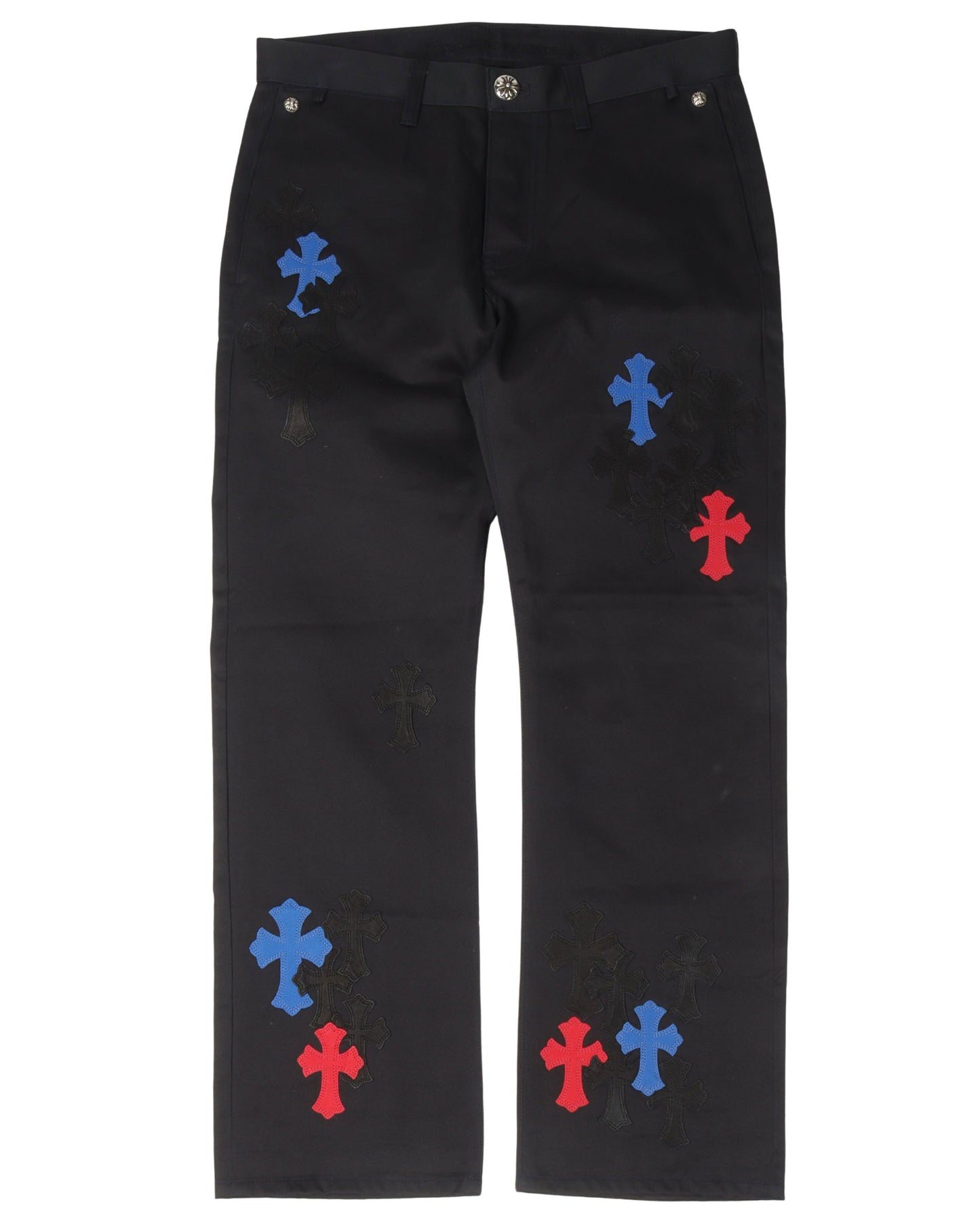 Multicolor Cross Patch Chino Pants