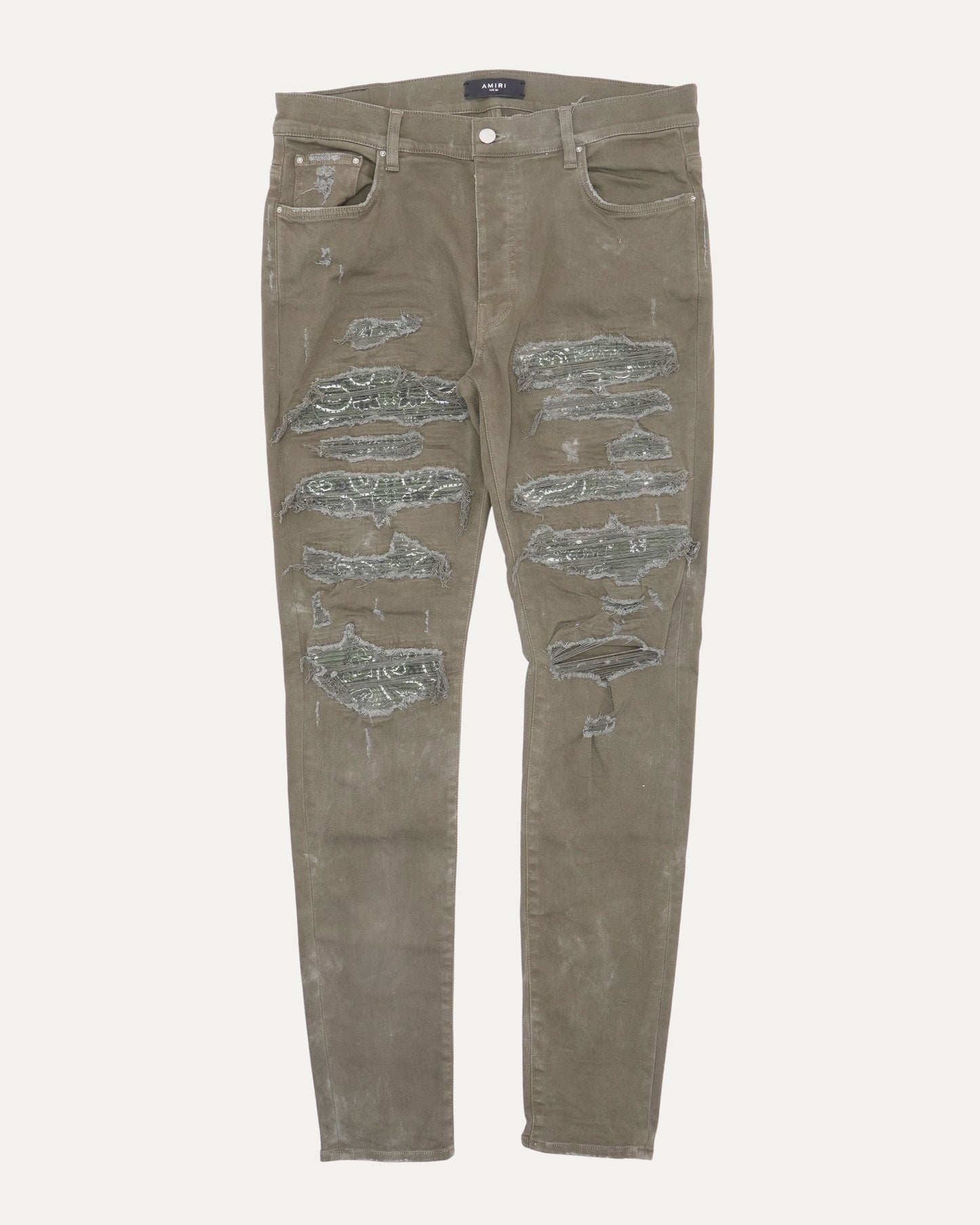 Distressed Repaired Jeans