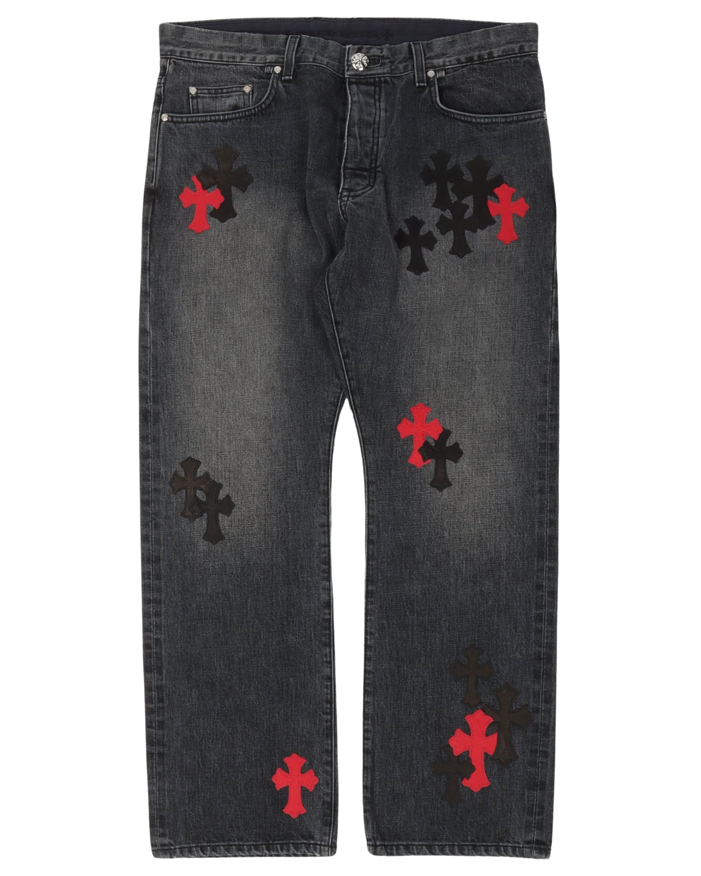 Multicolor Cross Patch Jeans