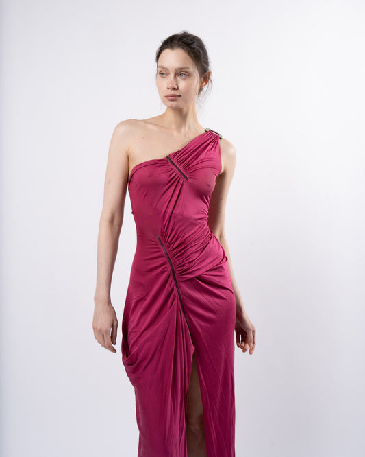 Galliano Era SS 2001 Couture Zipper Slit Gown