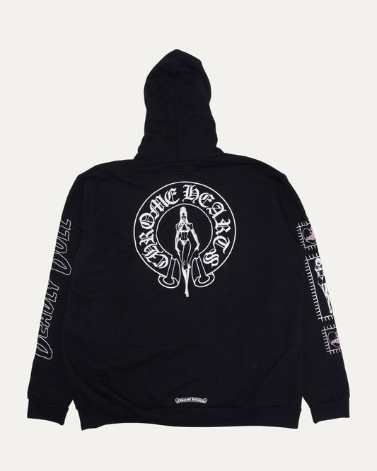 Deadly Doll Horseshoe Logo Zip Up Hoodie