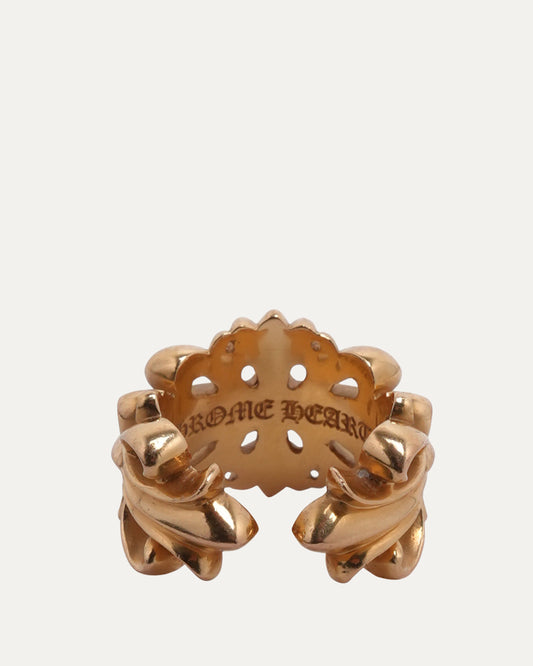 22k Gold Double Floral Ring