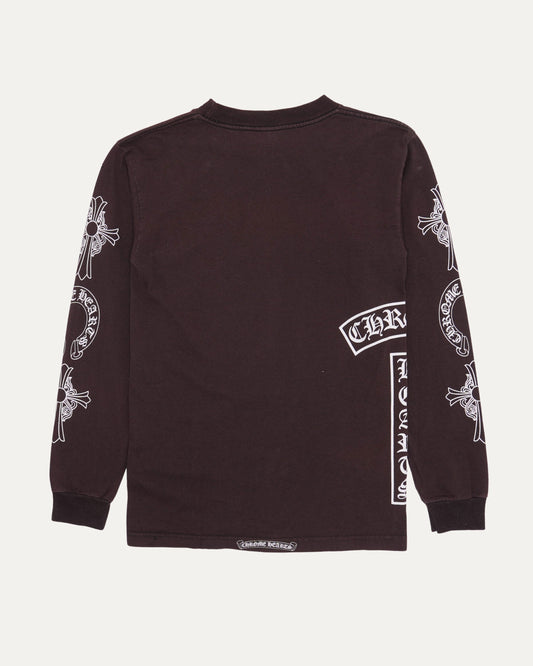 Vintage Wash Multi-Motif Long Sleeve Pocket T-Shirt