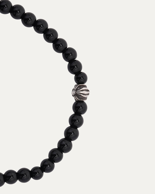 4mm Onyx Plus Ball Bead Bracelet