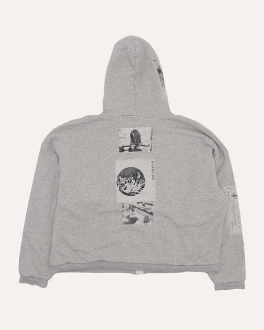 Patchwork Assemblage Zip Up Hoodie