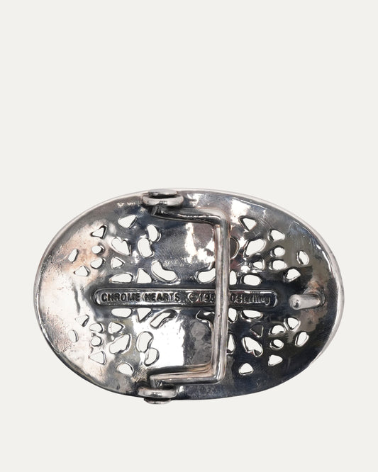 Diamond Oval Cross Belt Buckle