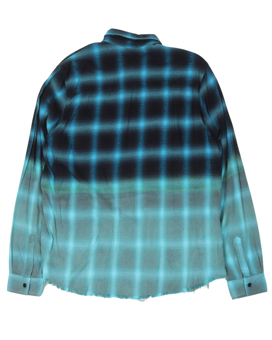 Gradient Plaid Pocket Shirt
