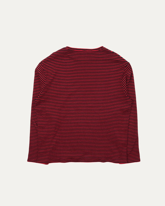 Knit Striped Long Sleeve T-Shirt
