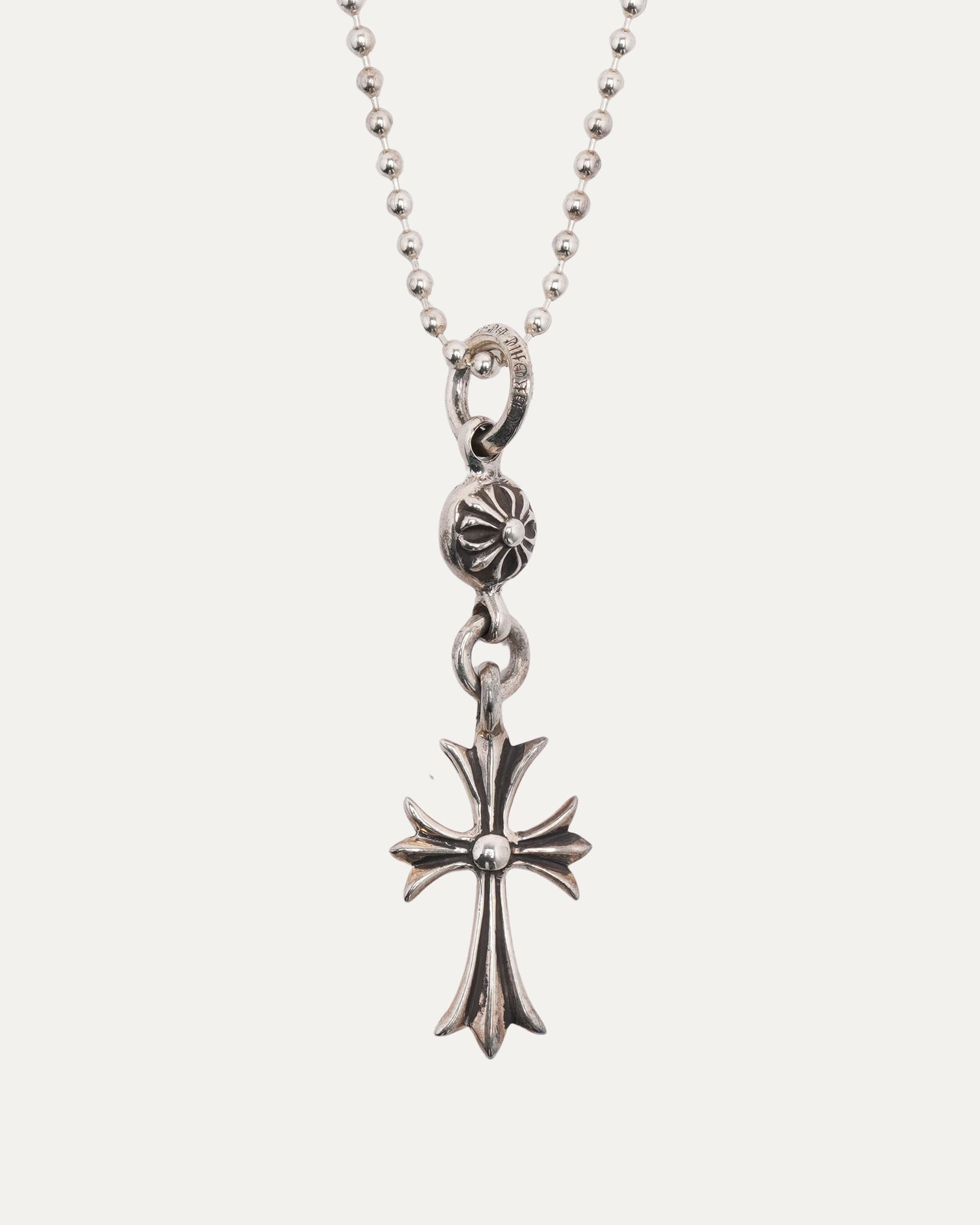 Small Cross and Plus Ball Pendant with Ball Chain
