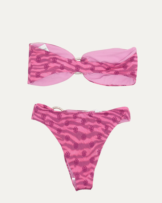 Flamingo Tiger Bandeau Bikini Set